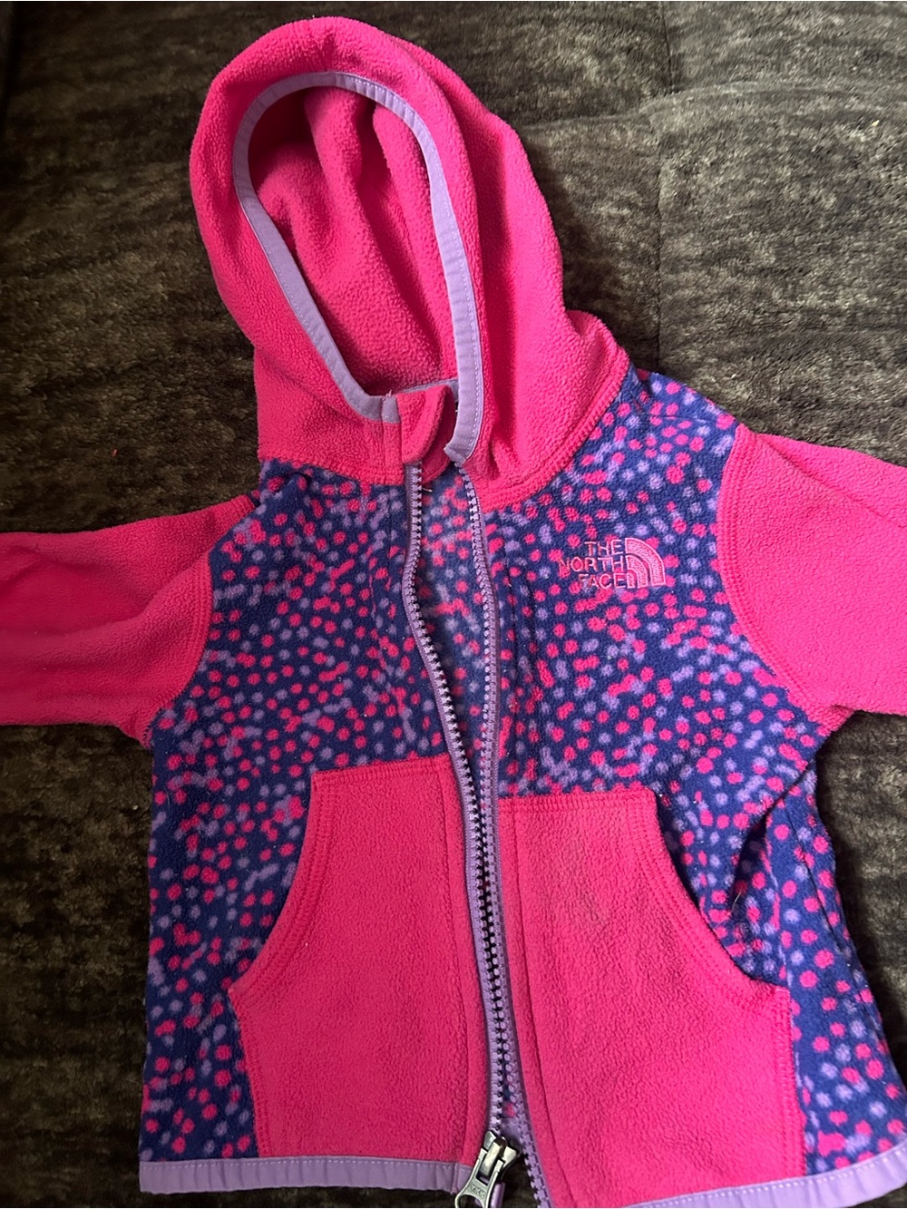 The North Face Pink & Purple Kids' Fleece Hoodie